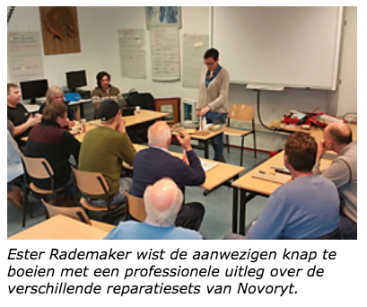 Demonstratie aan het Gilde voor gediplomeerde parketteurs